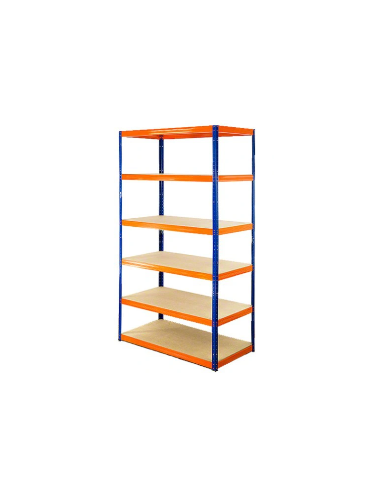 Regały - Regał Helios 196x110x60 cm 6 półek/275kg Niebiesko-Pomarańczowy - product b2b.wamar.biz 1