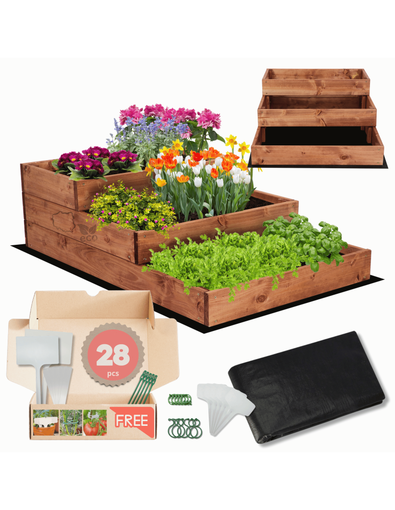 Grządki i Warzywniaki - Skrzynia na warzywa warzywniak inspekt IMPREGNOWANY 27x60x90 GRATISY ECO - product b2b.wamar.biz 1