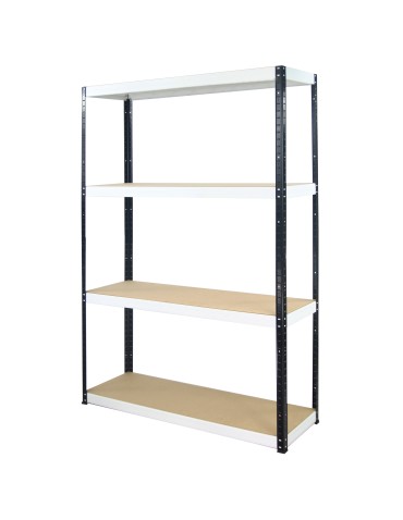 Regały - Regał Helios 180x75x40 cm 4 półki/175kg Czarno-Pomarańczowy - product 11