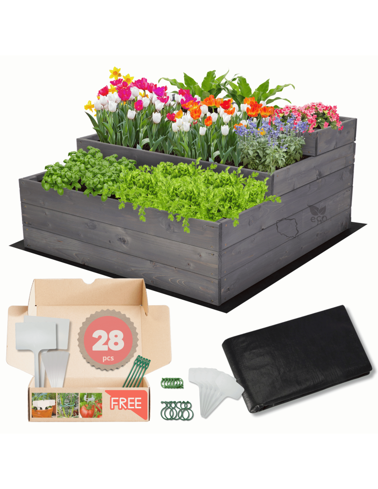 Grządki i Warzywniaki - Skrzynie na warzywa warzywniak donica IMPREGNOWANY 45x90x90 GRATISY EKO - product b2b.wamar.biz 1