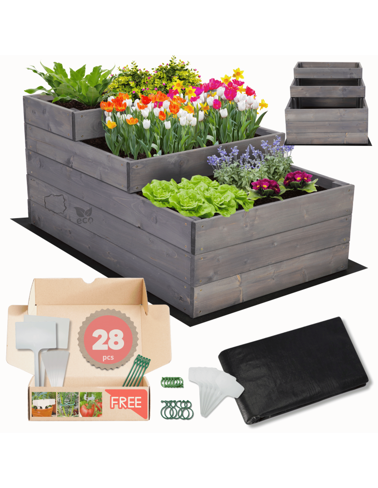 Grządki i Warzywniaki - Skrzynie na warzywa warzywniak donica IMPREGNOWANY 45x60x90 GRATISY EKO - product b2b.wamar.biz 1