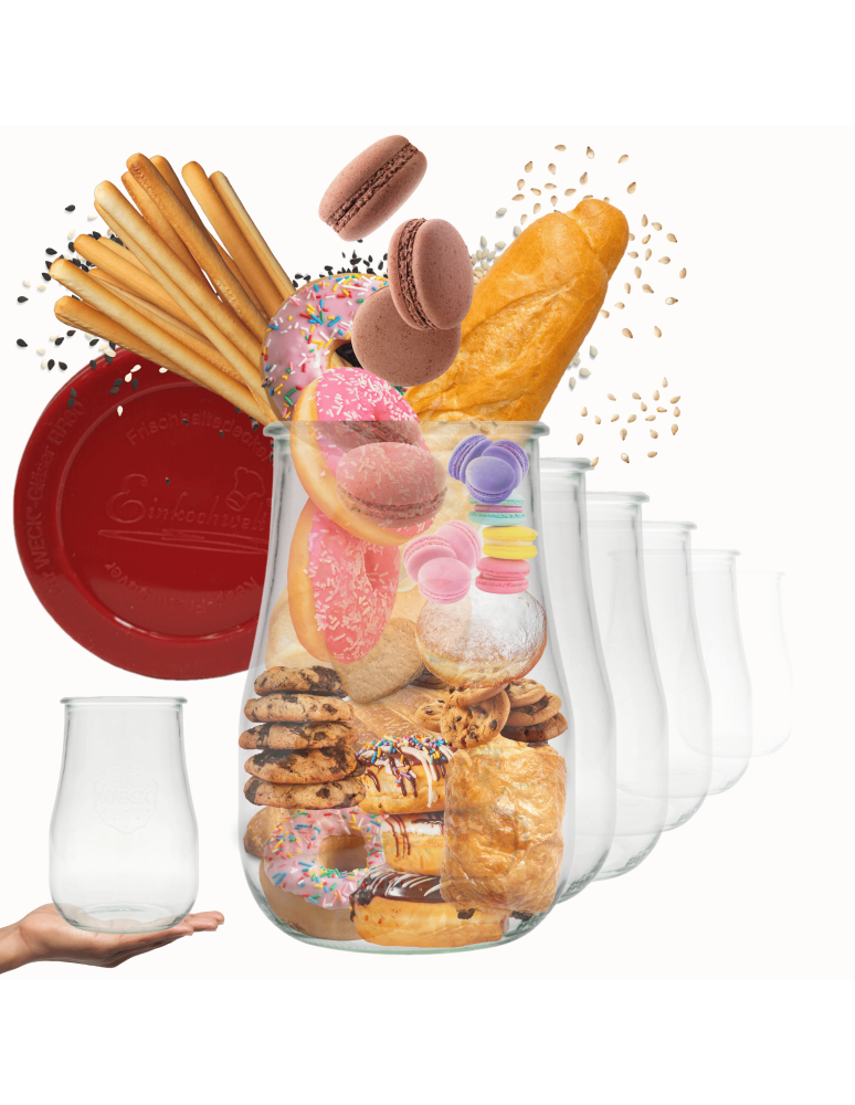 Słoiki weck - Słoiki Weck 1750ml 1,75l wazon TULIP szczelne silikonowe wieka 12szt TRWAŁE - product b2b.wamar.biz 1