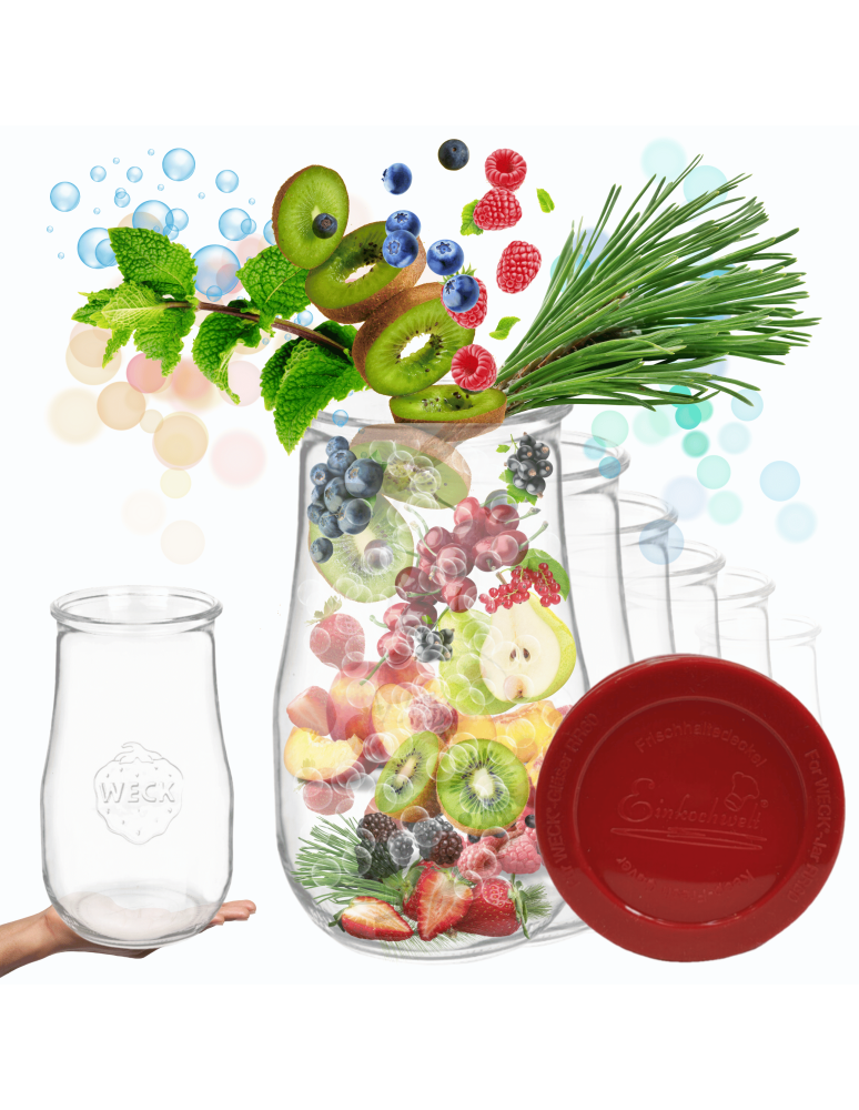 Słoiki weck - Słoiki Weck 2,7l wazon TULIP szczelne silikonowe wieka 12szt weki 2700 ml - product b2b.wamar.biz 1