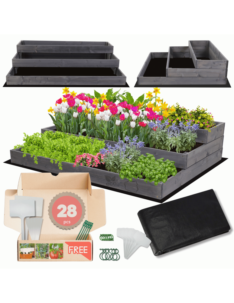 Grządki i Warzywniaki - Skrzynia na warzywa warzywniak inspekt IMPREGNOWANY 27x120x90 GRATISY ECO - product b2b.wamar.biz 1