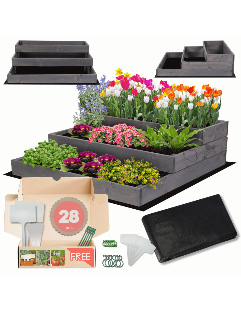 Grządki i Warzywniaki - Skrzynia na warzywa warzywniak inspekt IMPREGNOWANY 27x90x90 GRATISY ECO - produkt b2b.wamar.biz 1