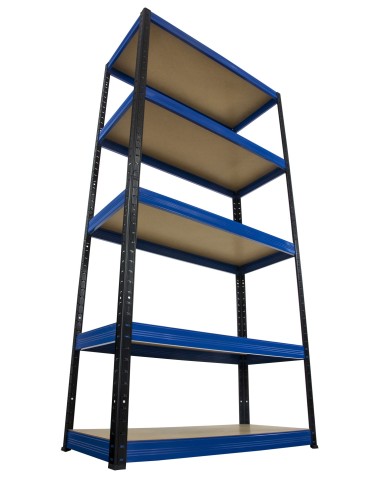 Regały - Regał Helios 180x100x45 cm 5 półek/175kg Czarno-Pomarańczowy - product 13