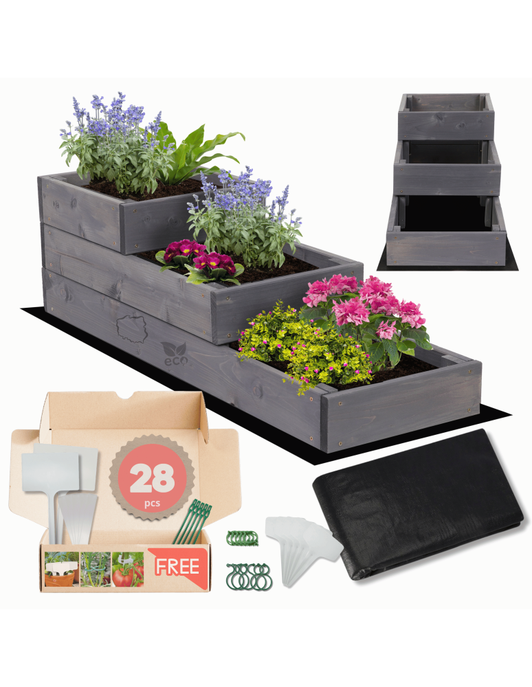 Grządki i Warzywniaki - Skrzynia na warzywa warzywniak inspekt IMPREGNOWANY 27x30x90 GRATISY ECO - product b2b.wamar.biz 1