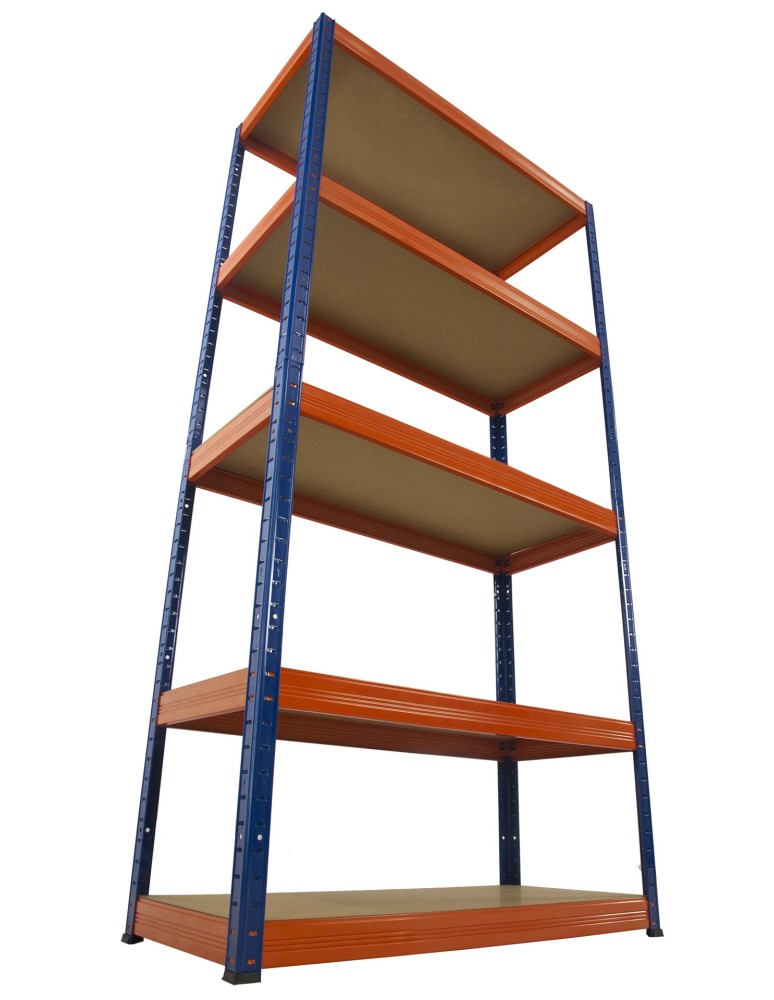 Regały - Regał Helios 196x090x45 cm 5 półek/175kg Czarno-Pomarańczowy - product b2b.wamar.biz 20