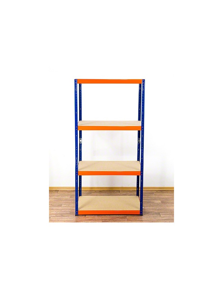Regały - Regał Helios 180x90x50 cm 4 półki/350kg Niebiesko-Pomarańczowy - product b2b.wamar.biz 1