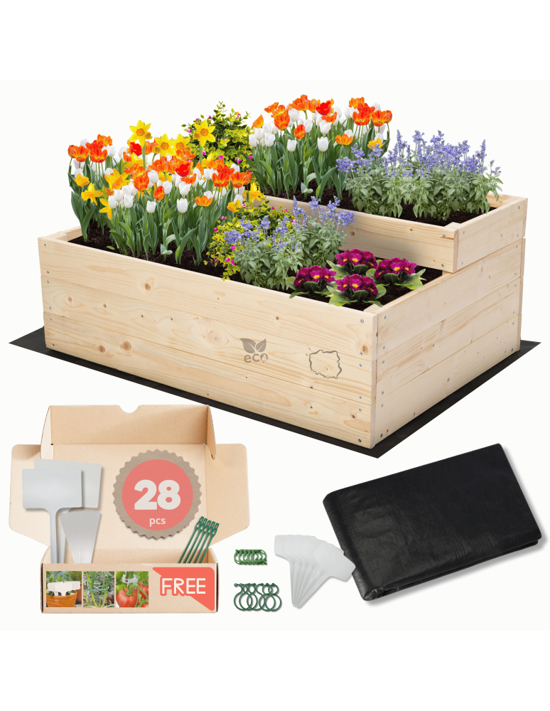 Grządki i Warzywniaki - Skrzynia na warzywa warzywniak grządka IMPREGNOWANY 36x90x60 GRATISY EKO - product b2b.wamar.biz 1
