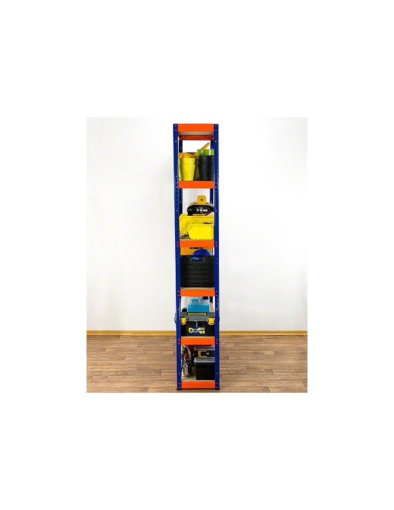 Regały - Regał Helios 196x120x40 cm 6 półek/175kg Czarno-Pomarańczowy - product b2b.wamar.biz 2