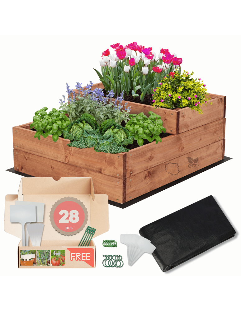 Grządki i Warzywniaki - Skrzynia na warzywa warzywniak inspekt IMPREGNOWANY 27x60x60 GRATISY ECO - product b2b.wamar.biz 1
