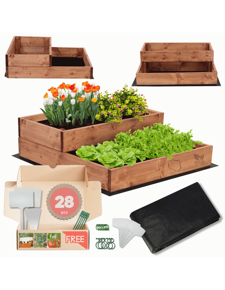 Grządki i Warzywniaki - Skrzynia na warzywa skrzynie na warzywniak IMPREGNOWANY 18x60x60 GRATISY EKO - produkt b2b.wamar.biz 1
