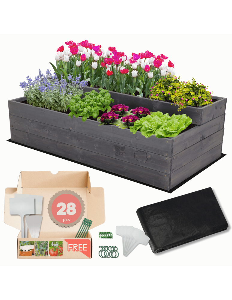 Grządki i Warzywniaki - Skrzynia na warzywa warzywniak grządka IMPREGNOWANY 36x120x60 GRATISY EKO - product b2b.wamar.biz 1