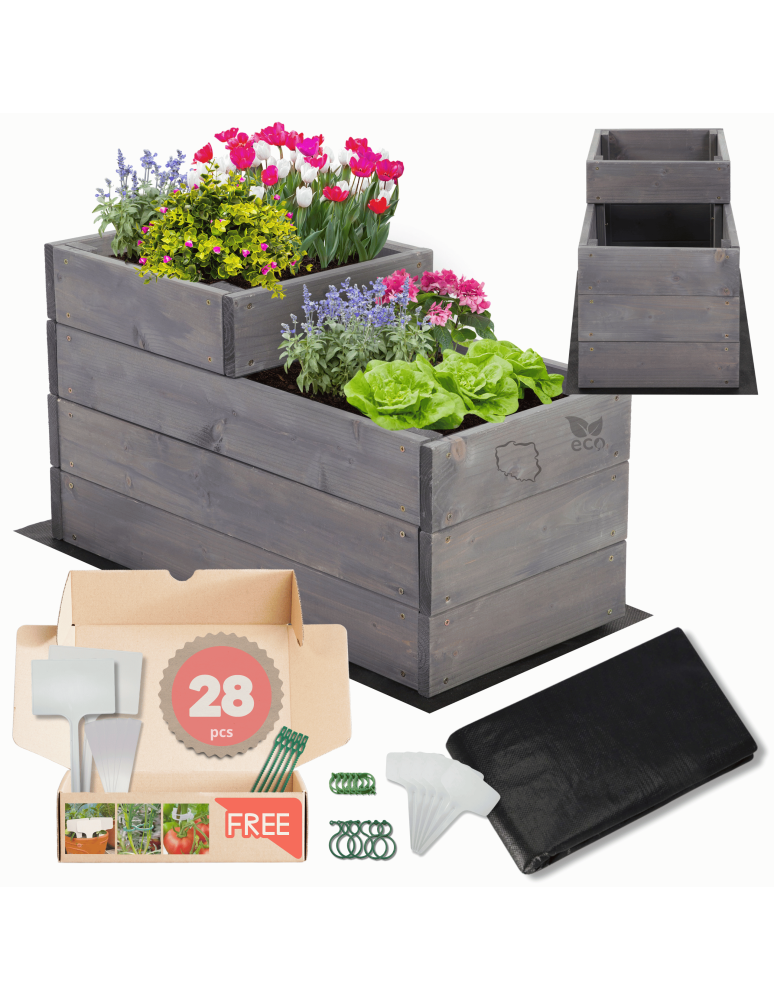 Grządki i Warzywniaki - Skrzynia na warzywa warzywniak grządka IMPREGNOWANY 36x30x60 GRATISY EKO - product b2b.wamar.biz 1