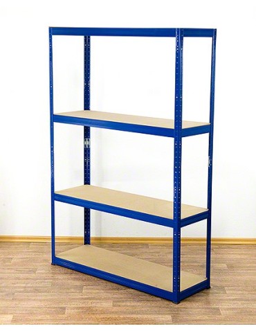 Regały - Regał Helios 180x090x35 cm 4 półki/275kg Czarno-Pomarańczowy - produkt 7