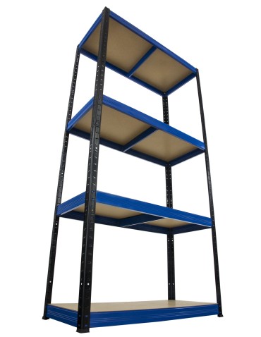 Regały - Regał Helios 180x120x60 cm 4 półki/275kg Czarno-Pomarańczowy - product 12