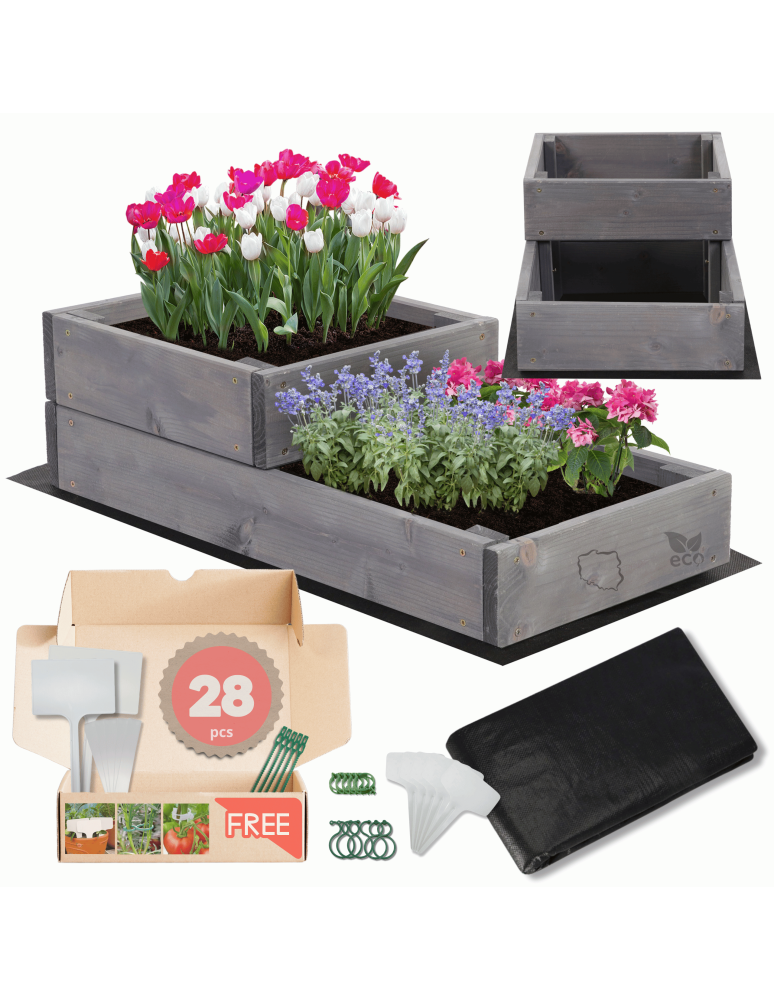 Grządki i Warzywniaki - Skrzynia na warzywa skrzynie na warzywniak IMPREGNOWANY 18x30x60 GRATISY EKO - product b2b.wamar.biz 1
