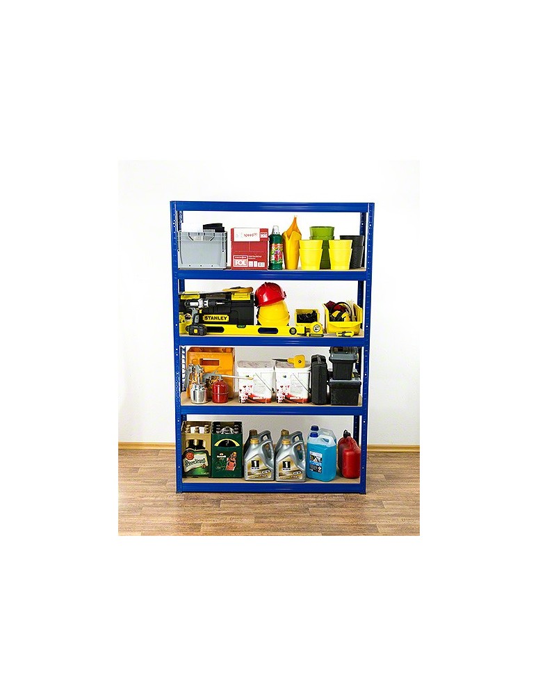 Regały - Regał Helios 196x100x30 cm 5 półek/275kg Czarno-Pomarańczowy - product b2b.wamar.biz 9