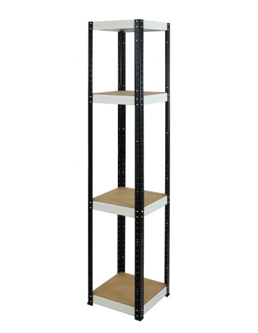 Regały - Regał Helios 180x30x30 cm 4 półki/175kg Biało-Niebieski - product 6