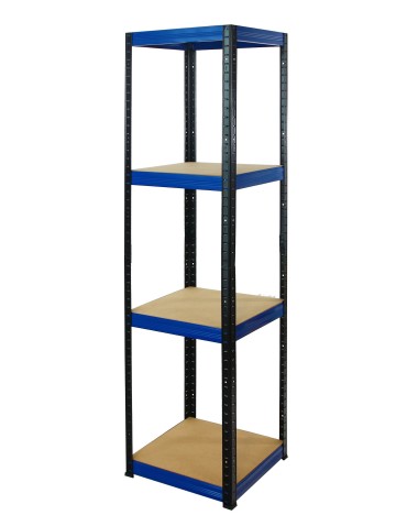 Regały - Regał Helios 180x45x45 cm 4 półki/175kg Biało-Niebieski - product 3