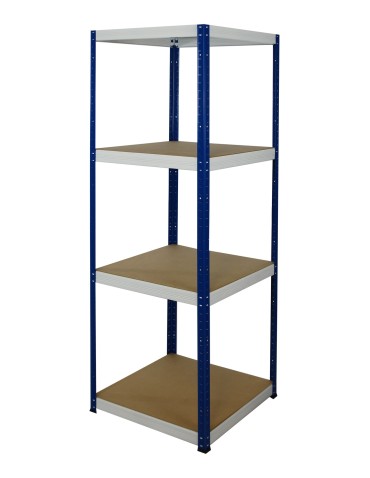 Regały - Regał Helios 180x60x60 cm 4 półki/175kg Biało-Niebieski - product 7