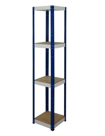 Regały Magazynowe - Regał Helios 180x35x35 cm 4 półki/175kg Biało-Pomarańczowy - product 3