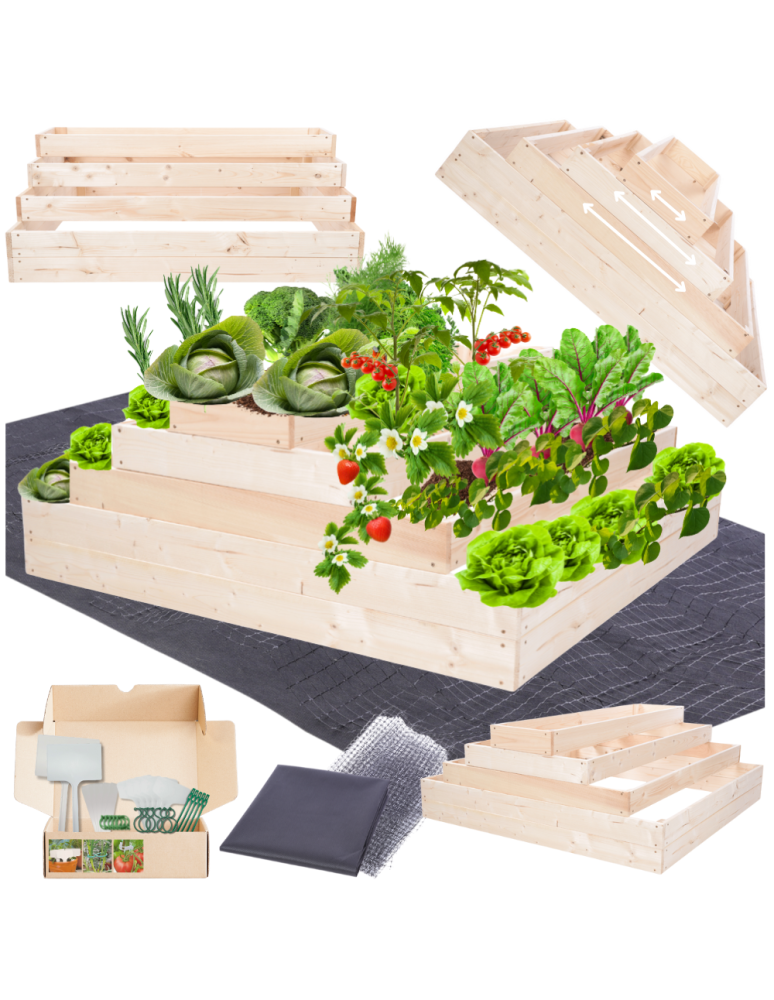 Grządki kaskadowe - Skrzynia na warzywa kaskadowa skrzynie na warzywniak regulacja 45x117x120 - product b2b.wamar.biz 1