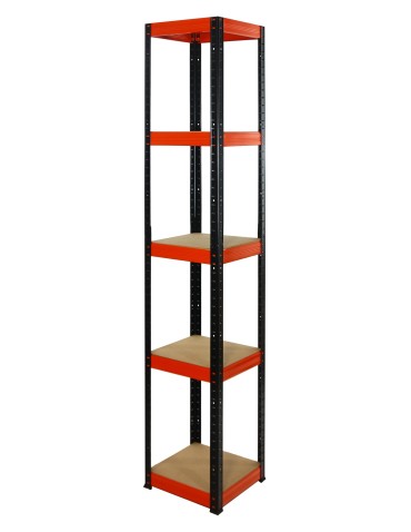 Regały - Regał Helios 180x30x30 cm 5 półek/175kg Biało-Biały - product 7