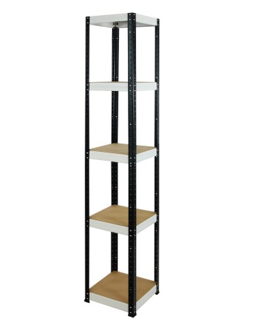 Regały Magazynowe - Regał Helios 180x35x35 cm 5 półek/175kg Biało-Pomarańczowy - product 6