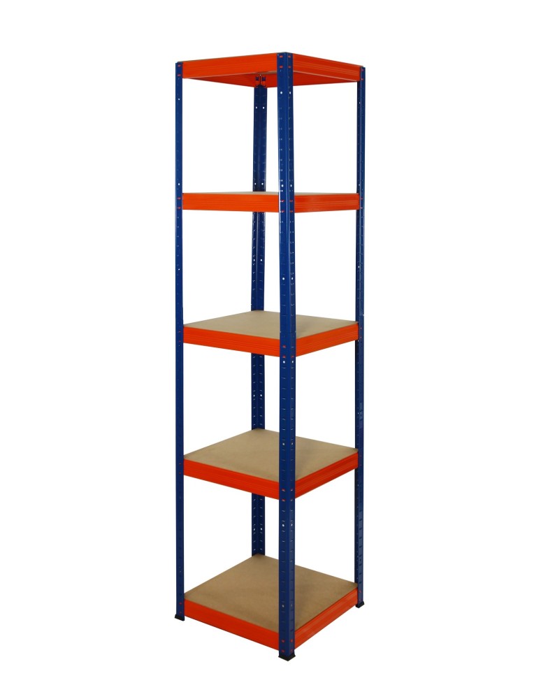 Regały Magazynowe - Regał Helios 196x45x45 cm 5 półek/175kg Biało-Pomarańczowy - product b2b.wamar.biz 5