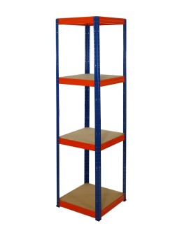 Regał Helios 180x45x45 cm 4 półki/175kg Niebiesko-Pomarańczowy