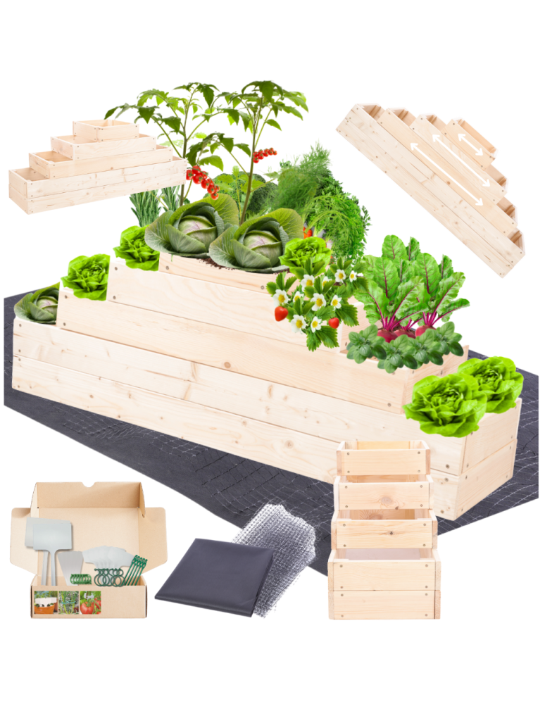Grządki kaskadowe - Skrzynia na warzywa kaskadowa skrzynie na warzywniak regulacja 45x117x30 - product b2b.wamar.biz 1