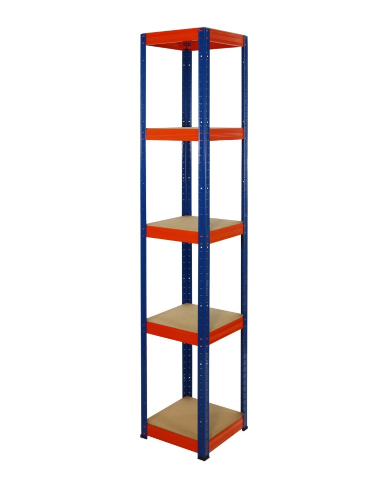 Regały - Regał Helios 196x40x40 cm 5 półek/175kg Niebiesko-Pomarańczowy - product b2b.wamar.biz 1