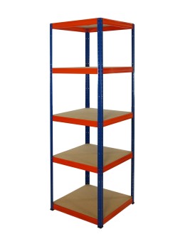 Regał Helios 196x60x60 cm 5 półek/175kg Niebiesko-Pomarańczowy