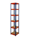 Regał Helios 196x35x35 cm 6 półek/175kg Niebiesko-Pomarańczowy