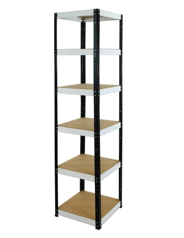 Regały - Regał Helios 196x45x45 cm 6 półek/175kg Niebiesko-Pomarańczowy - product 5