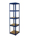 Regał Helios 196x45x45 cm 5 półek/175kg Niebiesko-Niebieski