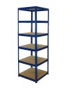 Regał Helios 196x60x60 cm 6 półek/175kg Niebiesko-Niebieski