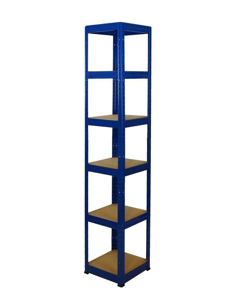 Regały - Regał Helios 213x35x35 cm 6 półek/175kg Niebiesko-Niebieski - product b2b.wamar.biz 1