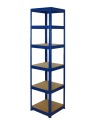 Regał Helios 213x45x45 cm 6 półek/175kg Niebiesko-Niebieski