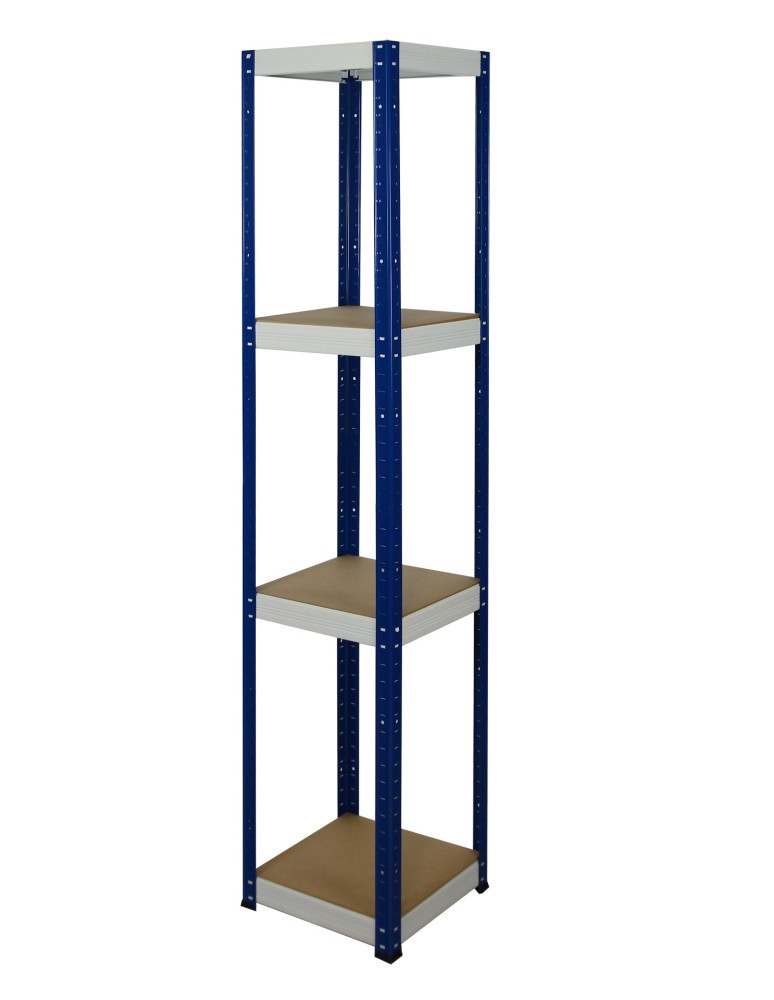 Regały - Regał Helios 180x35x35 cm 4 półki/175kg Niebiesko-Biały - product b2b.wamar.biz 1