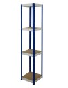 Regał Helios 180x35x35 cm 4 półki/175kg Niebiesko-Biały