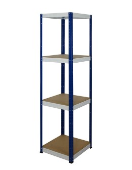Regał Helios 180x45x45 cm 4 półki/175kg Niebiesko-Biały