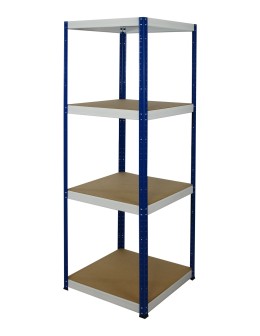 Regał Helios 180x60x60 cm 4 półki/175kg Niebiesko-Biały