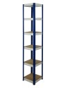 Regał Helios 196x30x30 cm 6 półek/175kg Niebiesko-Biały