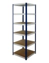 Regał Helios 213x60x60 cm 6 półek/175kg Niebiesko-Biały