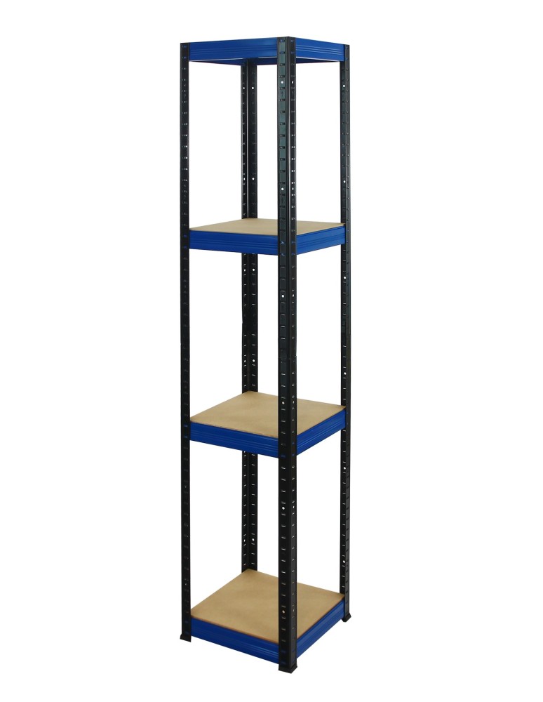 Regały - Regał Helios 180x35x35 cm 4 półki/175kg Czarno-Niebieski - product b2b.wamar.biz 1