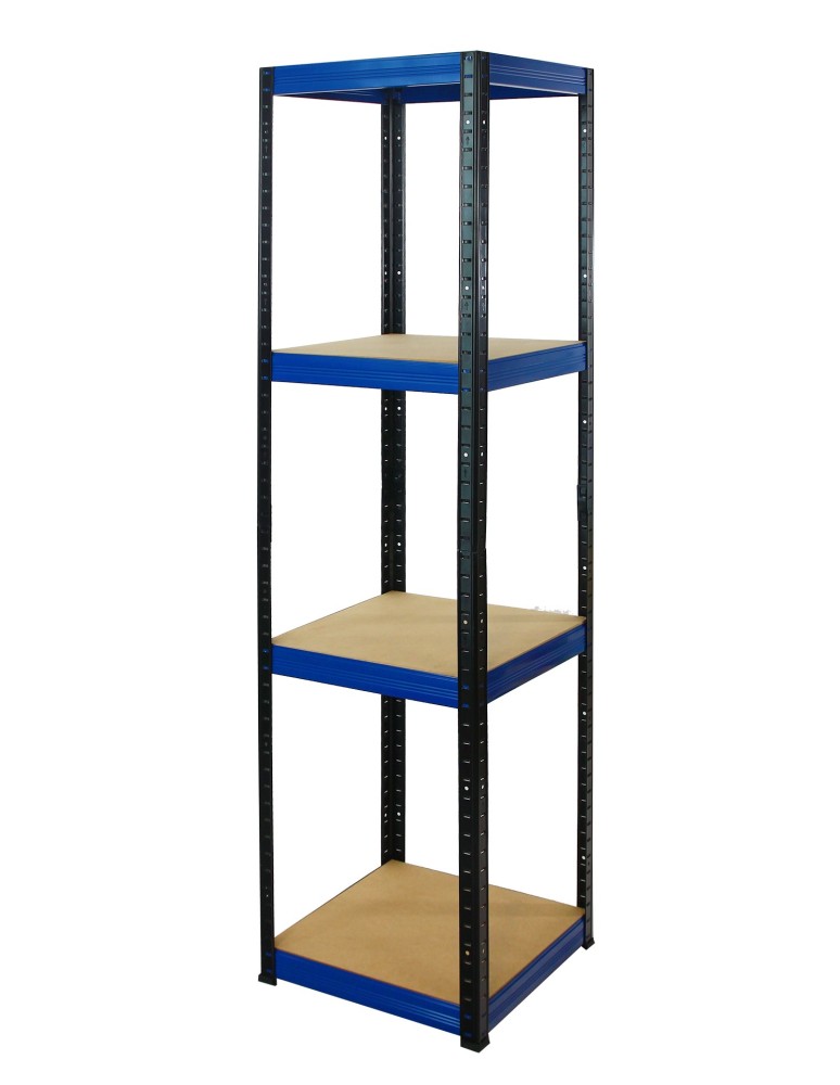 Regały - Regał Helios 180x45x45 cm 4 półki/175kg Czarno-Niebieski - product b2b.wamar.biz 1