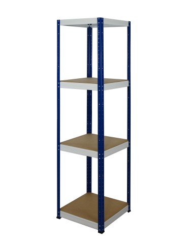 Regały - Regał Helios 180x45x45 cm 4 półki/175kg Czarno-Niebieski - product 7